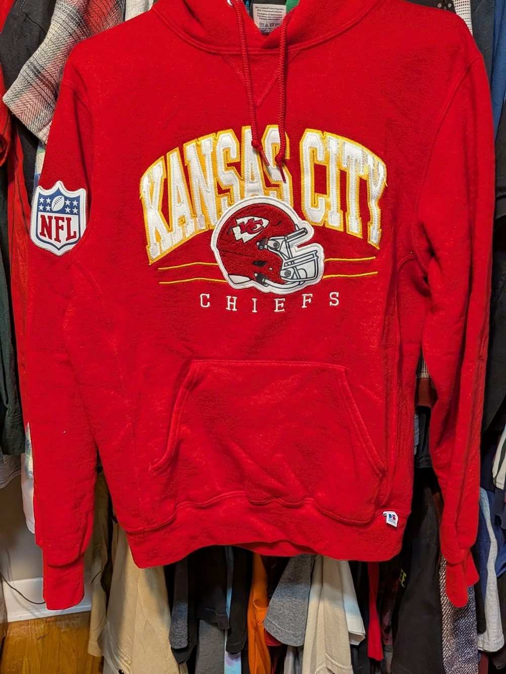 Vintage Russell Athletic Red Kansas City Chiefs Pullover Hoodie
